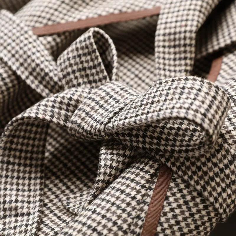 Женский пиджак на осень и зиму, модный пригородный повседневный универсальный клетчатый удобный тонкий костюм, теплые топы