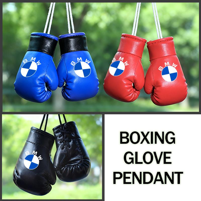 ZBIF1 2pcs Mini Boxing Gloves Car Pendant Home Wall Hanging Decoration For BMW M 1 3 4 5 6 7 Series M3 M6 F01 F02E34 E36 E70 F10 X6 X1