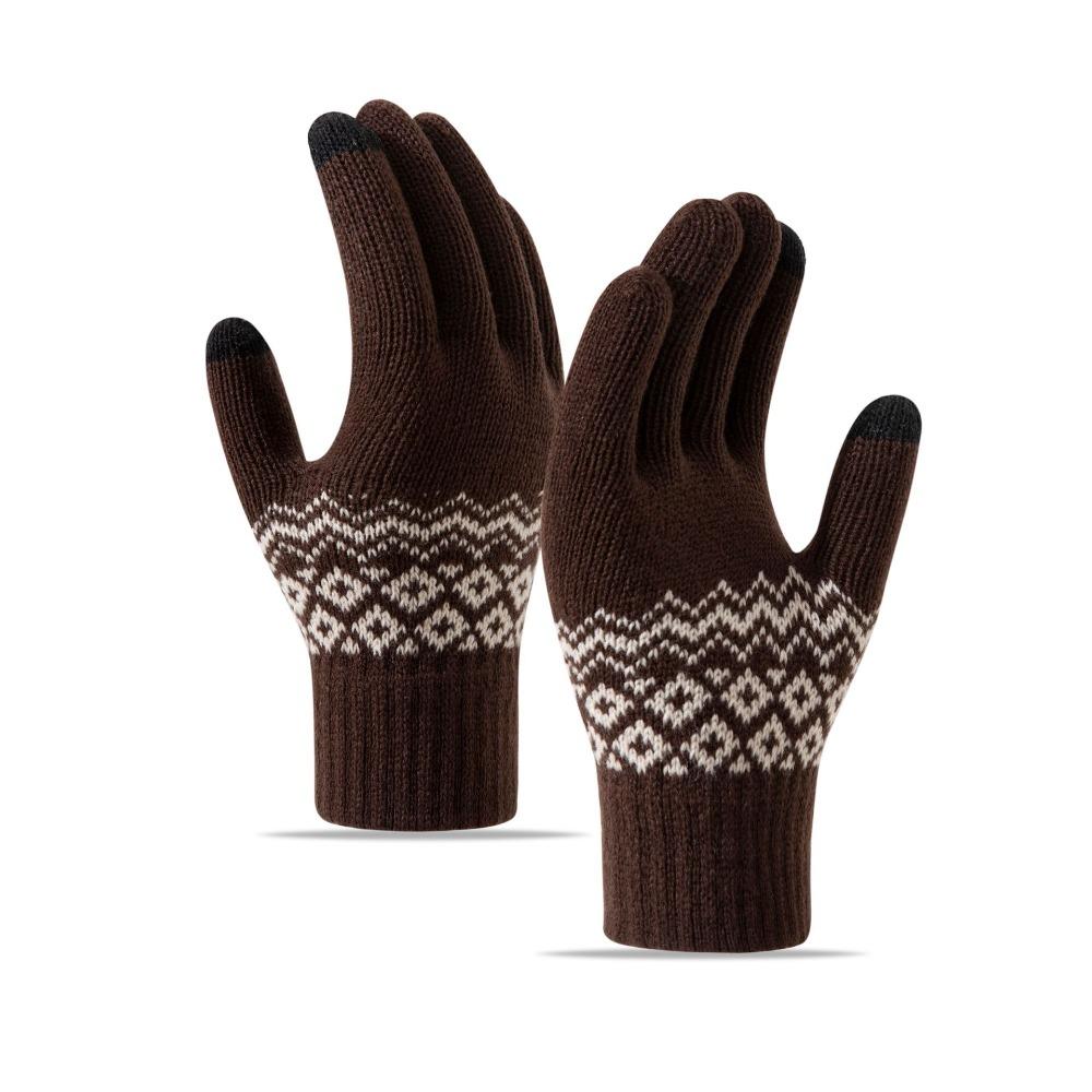 Warm Touch Screen Gloves Knitted Skiing Gloves New Full Finger Gloves  Unisex