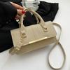 Simple foreign texture bag messenger bag women's 2025 spring new value solid color shoulder portable small square bag
