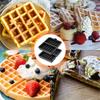 Силиконовая форма для вафель с ручкой, совместимая с аэрофритюрницей, безопасная для духовки, вафельные формы для легкого извлечения