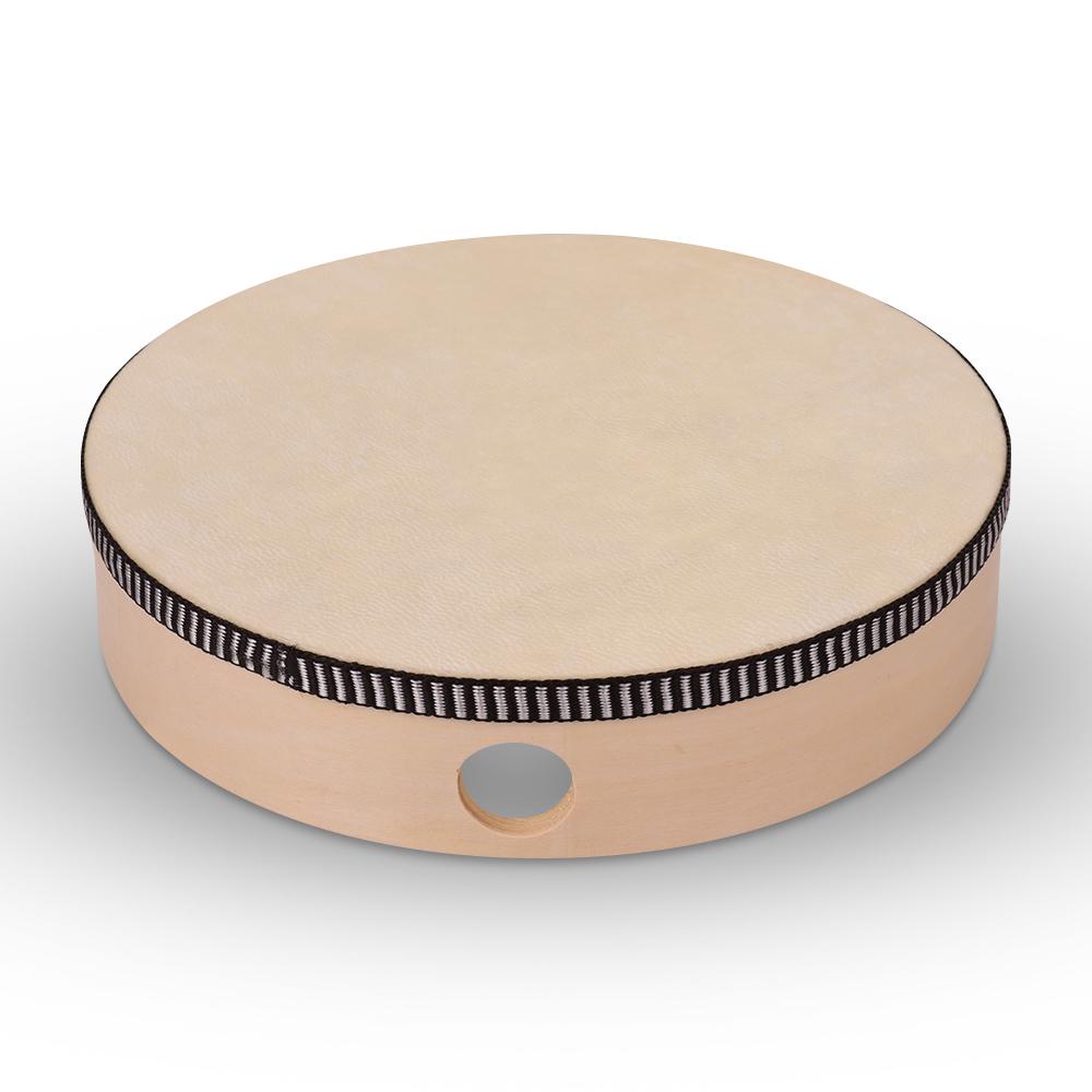 8 Inch Wooden Hand Drum Kids Percussion Toy Wood Frame Drum