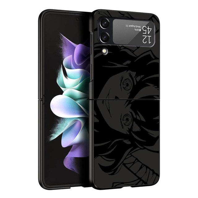 Чехол для Samsung Galaxy Zflip3 Zflip Z Flip 3 Z Flip 4 5g Flip3 Жесткий ПК аниме Kurama Demon Slayer Shell противоударный чехол