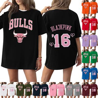 Женская футболка с круглым вырезом и короткими рукавами с принтом