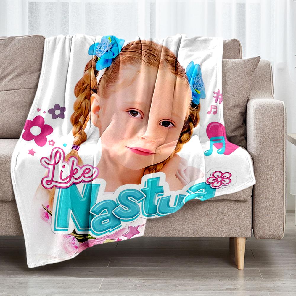 Like Nastya Theme Printed Blanket - Perfect for Couch, Bed, Travel & Outdoor Use | Machine Washable, Cozy & Durable.