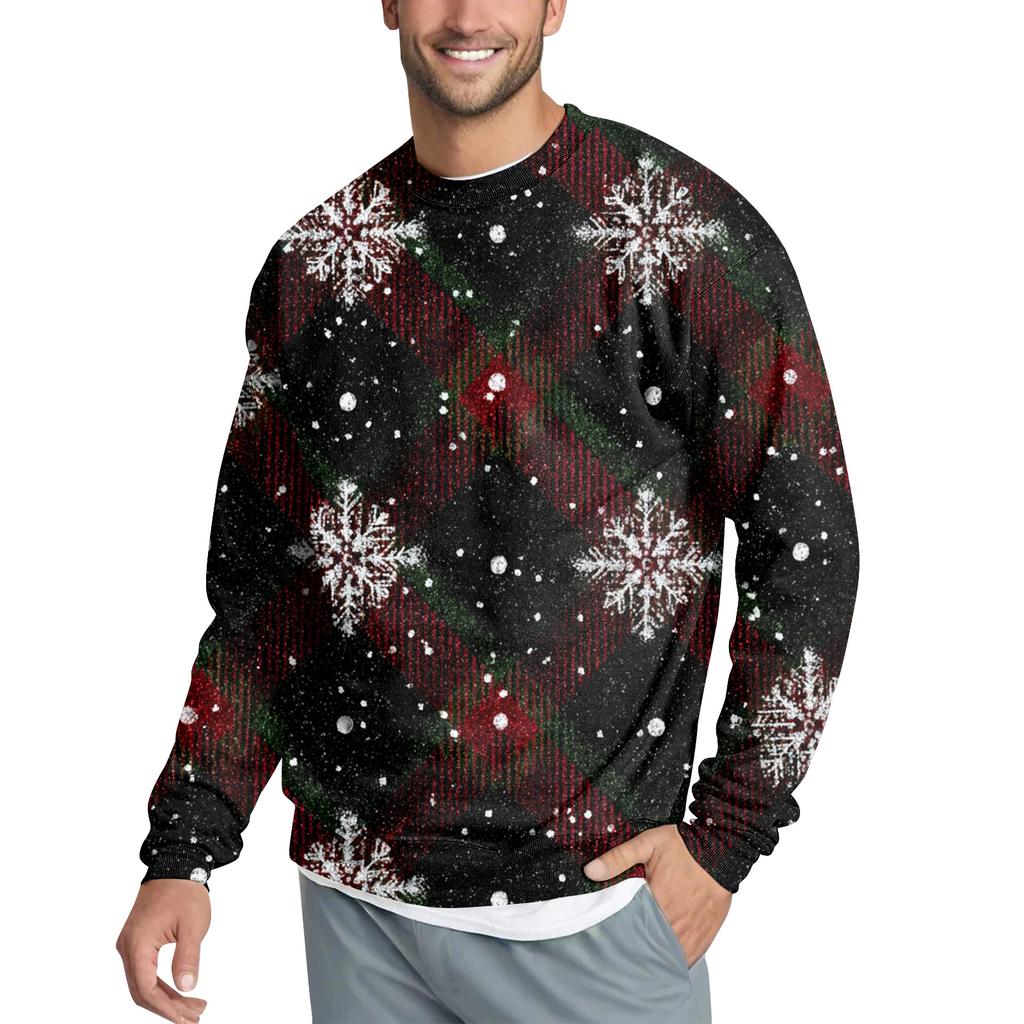 Мужской повседневный модный свитшот с принтом и круглым вырезом