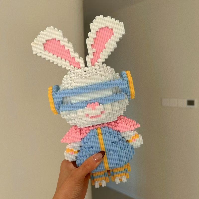 33СМ Мини Красочный Кролик 3D Модель мелкие детали Строительный Блок Сборная Игрушка Милые Маленькие Детали Пазл Украшения Детский Подарок