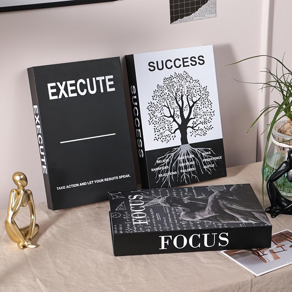 Set of 3 Inspirational Desk Decor Books Suitable for Home Office Decor Room Decor Fake Books Home Decor