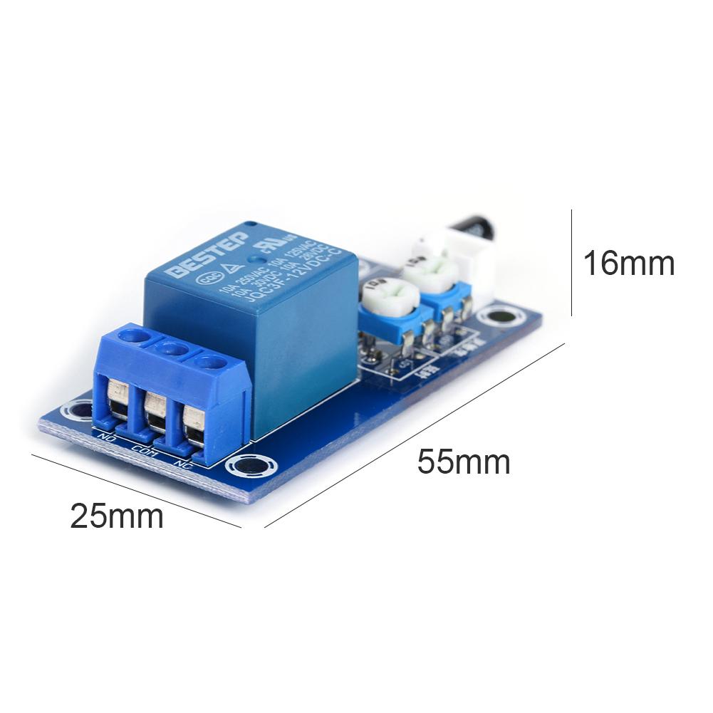 Closed Module Alarm Triggered Vibration Sensor Trigger Board Time for DIY Alarm System Relay Switch Module