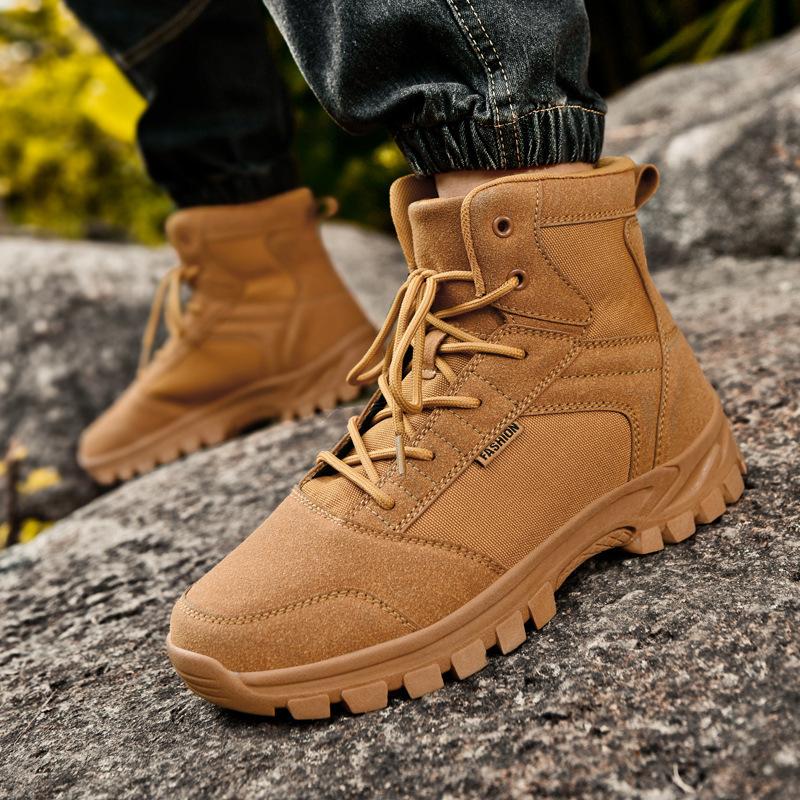 Осень и зима высокие уличные военные ботинки модная повседневная обувь уличная обувь для альпинизма и пешего туризма высокие ботинки Мартина ботинки для боевой подготовки