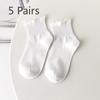 5 пар носков с деревянными ушками по бокам, женские летние короткие носки-трубы с кружевом, весенние и осенние носки, носки Tide