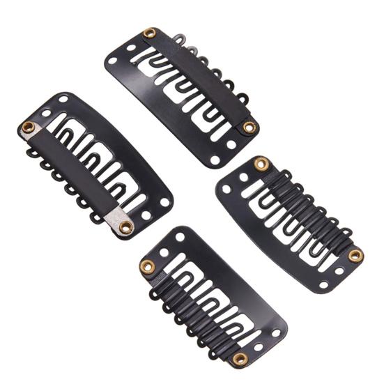 50 шт./компл. 6-зубчатый нескользящий невидимый парик для наращивания искусственных волос с фиксацией защелкивающимся зажимом