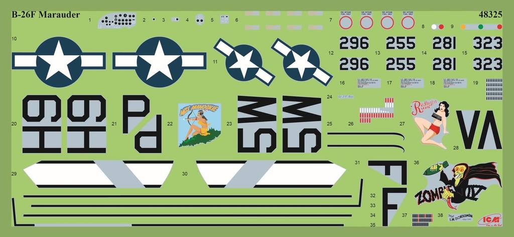 ICM 1/48 масштаб американский B-26F Marauder пластиковая модель 48325 (самолет)