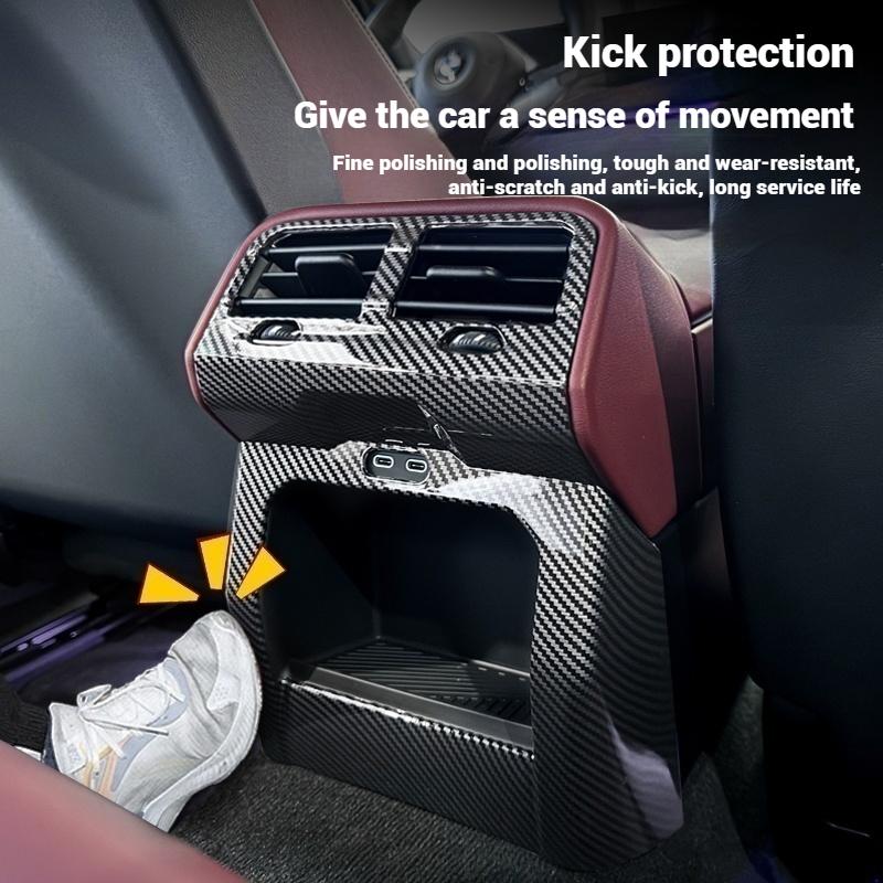 Накладка на рамку дефлектора заднего воздуховода кондиционера в стиле карбонового волокна для BMW 5 серии i5 G60 2025 2025 автомобильные аксессуары для интерьера