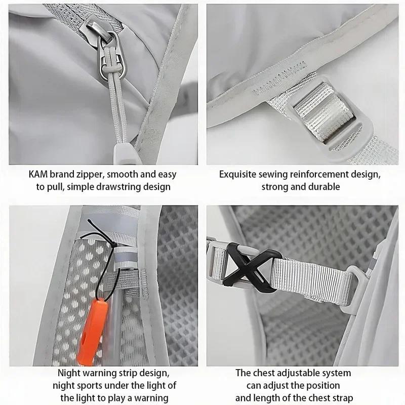 New Running Water Bottle Storage Vest Lightweight Running Vest Reflective Hydration Water Chest Pack With Phone Holder