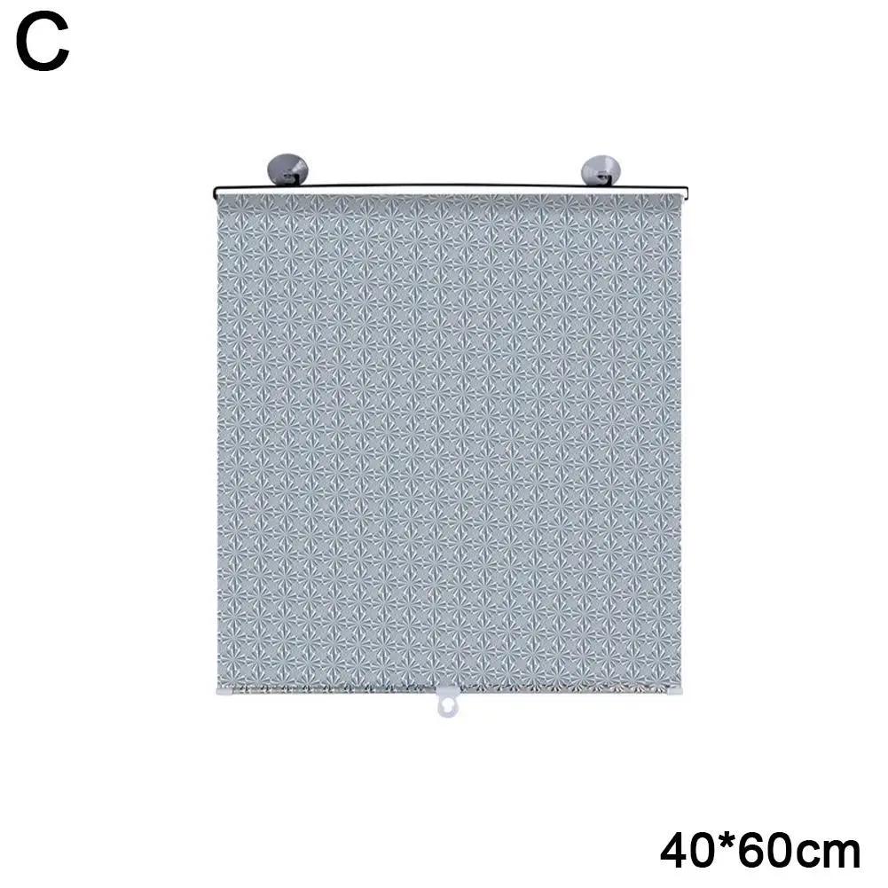 Автомобильный солнцезащитный козырек, теплоизоляционная пленка, выдвижной передний балкон, кухонный солнцезащитный экран, без проколов, затеняющий рулонный экран для дома U3Z1