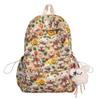 Girls Printed Backpack Junior High School Student Schoolbag Lightweight Large Capacity Backpack