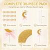 30pcs 5cm Decor Part Cake Picks Glitter Cardstock Paper Moon Star Cake Decor  Party Food Decoration