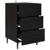 Nightstand Black Oak Effect 40 x 40 x 66 cm Particleboard