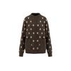HeyHenry Womens Vintage Polka Dot Cardigan Loose Fit Long Sleeve Knit Sweater Coat