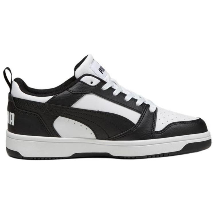 Puma Rebound V6 Ретро Повседневные Кроссовки Низкие Женские Кроссовки Белые Черные 393833-01