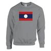 Толстовка - PIXELFORMA - Drapeau du Laos - Gris - Manches longues - Mixte