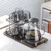 Hanyou Heat-Resistant Smoky Grey Glass Water Pitcher Set