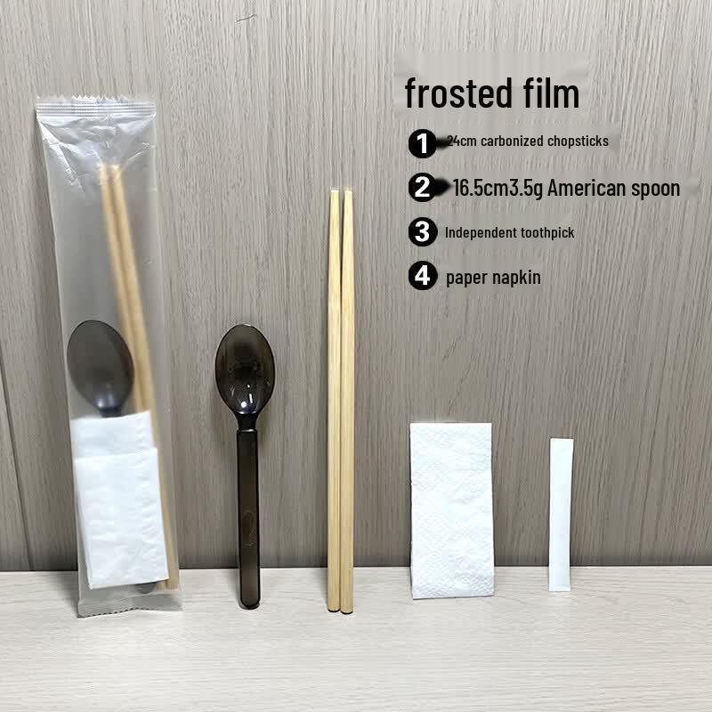 Handun Disposable Bamboo 4-Piece Cutlery Set