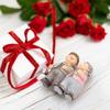 5in Grandpa Grandma Cake Making Statue Couple Anniversary Tabletop Decor  Study Desk Display Piece