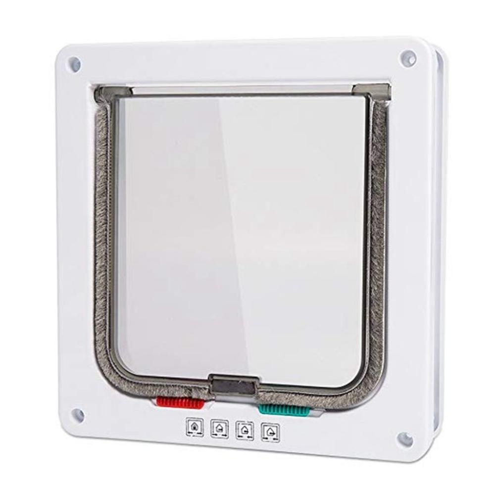 Design ABS Material With Security Lock 4 Sizes Freely Cat Door Flap Door Pet Supplies Dog Gates