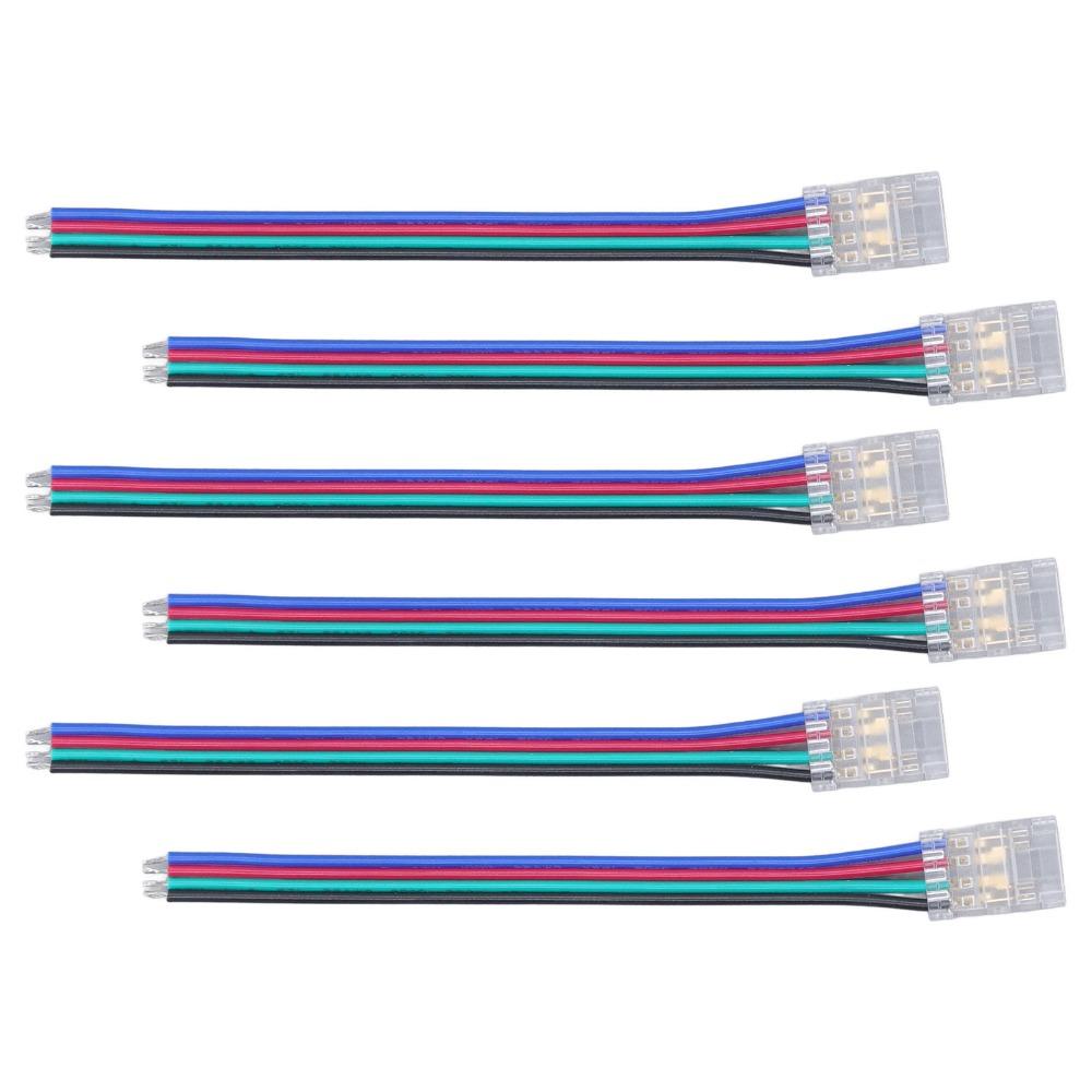 10pcs 10mm LED Strip Connectors Transparent Wire to Strip Connectors Office Decoration