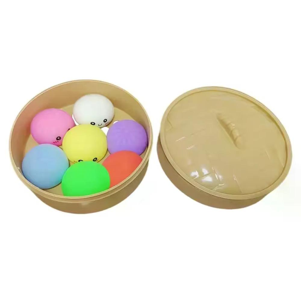 With Steamer Squishy Crystal Bun Soft Cute Fidget Sensory Toy Dumplings Squishy Party Favors