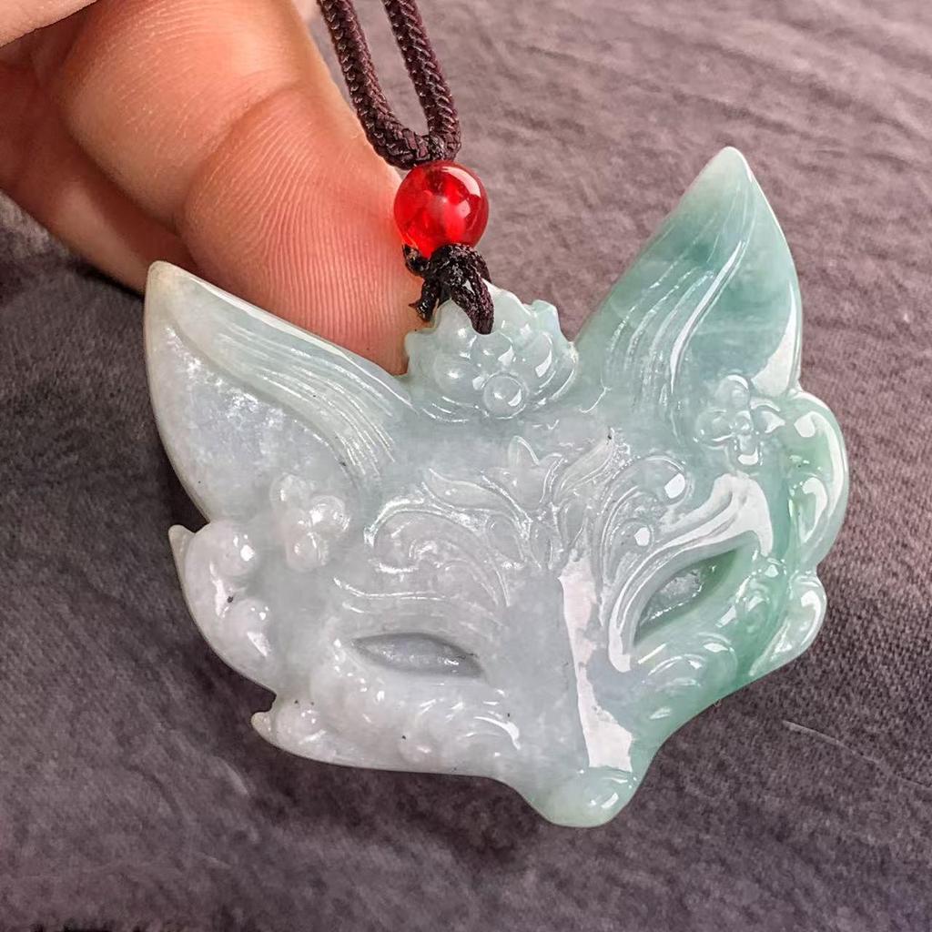 Burma A-Grade Natural Jade Leaf Pi Xiu Pendant