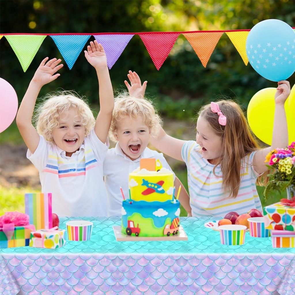 Скатерть в виде русалки Украшения на день рождения в виде русалки Одноразовые скатерти для вечеринок для девочек Тематические сувениры на день рождения для вечеринки в честь рождения ребенка