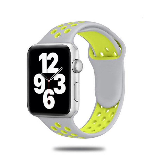 Sport Strap For Apple Watch Band 6 SE 5 4 44mm 45mm 40mm Silicone Breathable Belt Bracelet To iWatch Watchband iWatch Ultra 7 6 5 4 41mm 42mm 38mm