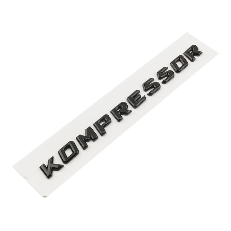 Car 3D ABS KOMPRESSOR Logo Badge Emblem Decals Sticker For Mercedes Benz C180 C200 C230 CLK200 SLK200 SLK230 CLS350 E300 SL350