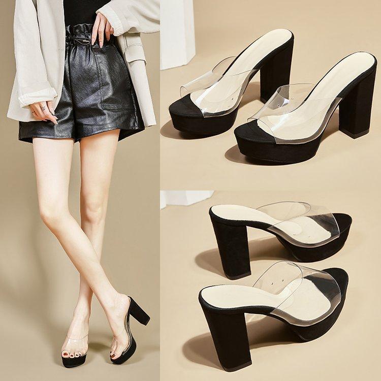 Мода 2024 года, кристально чистая обувь, женские босоножки на высоком каблуке, женские прозрачные сексуальные свадебные пляжные тапочки Zapatillas Mujer Casa