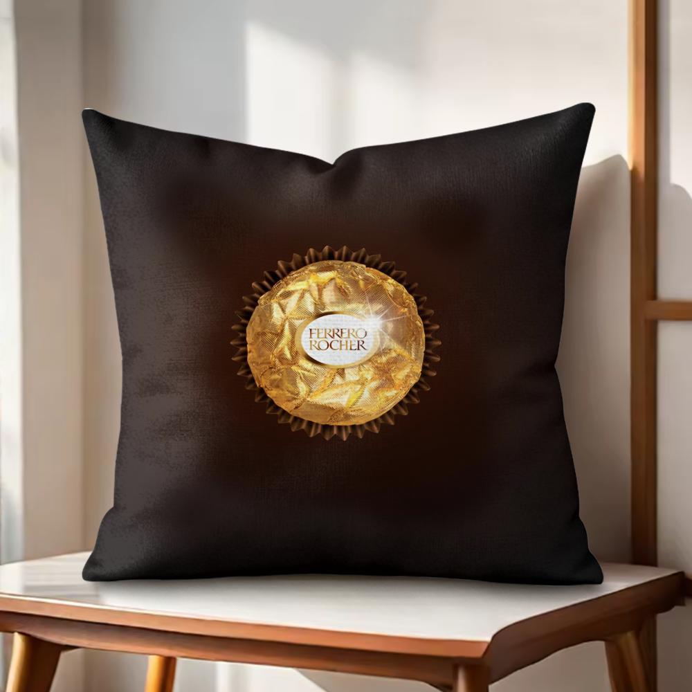 Anime Sweet FFerrero Cushion Cover Natural Linen Organic Fabric DoubleSided Printing Couch Pillow Covers Home Decor