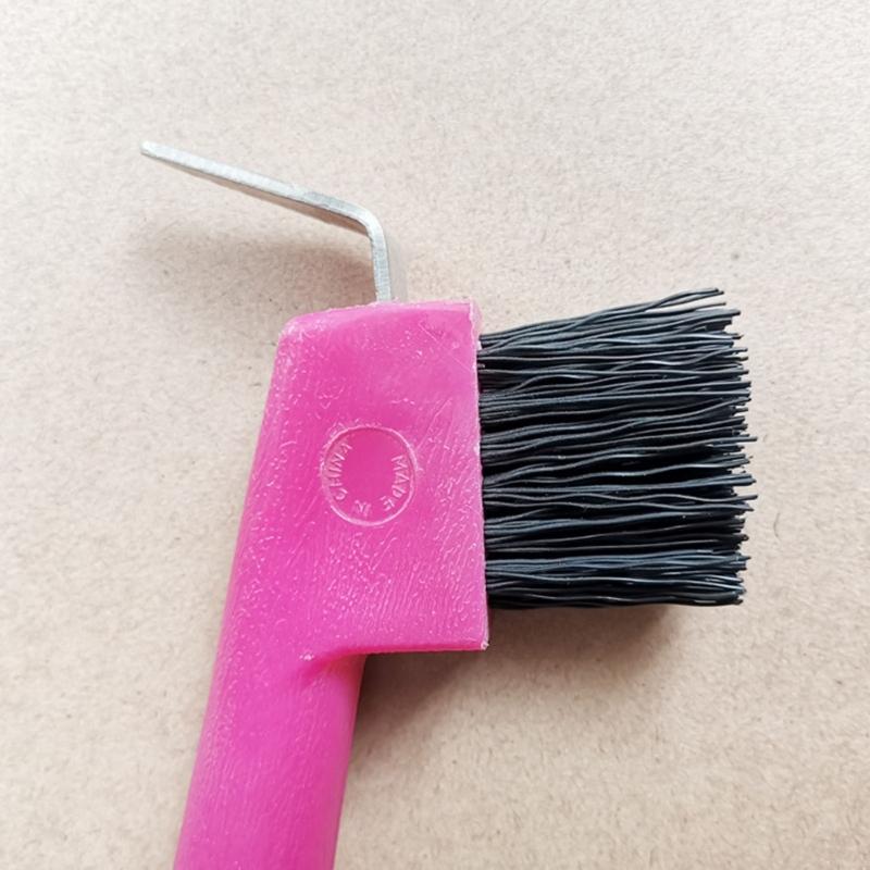 Крючок для копыт с мягкой резиновой ручкой, портативный, для лошадей, конные принадлежности, аксессуары для ухода