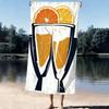 Острые Маргариты Пляжное полотенце Margarita Beach Towel Милый летний принт с коктейлями Быстросохнущее Песозащитное Впитывающее полотенце для пляжа, путешествий, отпуска