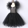 Girls' Maleficent Witch Costume Dress for Halloween Party - Mesh Skirt Set