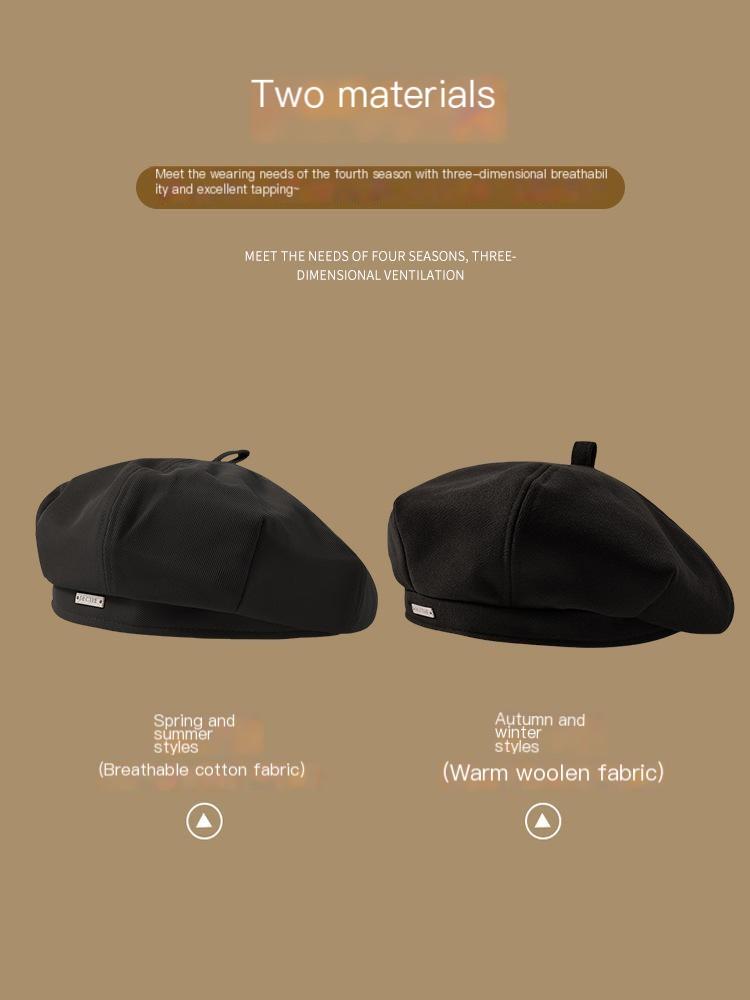 Casual Sun Artist Beret Hat Cotton French Beret Hat