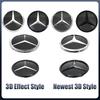 Car Sticker 2025 Hot For Mercedes Benz Front Grill Mirror Emblem Black And Silver Newest 3D Style Emblems Fit For Mercedes Benz 