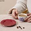 Креативная ручная работа Цветочная кружка Керамическая кофейная чашка и блюдце Набор для послеобеденного чая Молочная чашка Чашка для напитков Чашки для чая Контейнер для напитков