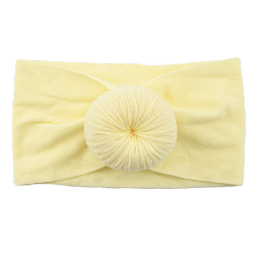 Детские головные уборы из нейлона, широкие детские аксессуары для волос, мягкие чулки с шариками, повязка на голову для малышей из нейлона, повязка на голову в виде пончика