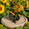 Playful Bee Garden Accessories Solar Powered Hanging Lights, Metal Bouncy Spring Ornaments, Durable Outdoor Ornaments IP65 Waterproof Fairy Lights for