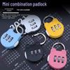 Black Mini Cartoon Password Padlock for Luggage and Pencil Cases