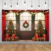 Рождественский снег амбарная дверь семейная вечеринка праздник день рождения вечеринка фото фон подвесная ткань