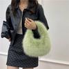 Пушистая сумка-тоут из искусственного меха для женщин, плюшевая сумочка, милая сумочка для осени-зимы, клатч, сумка с верхней ручкой, пушистая сумка-хобо под мышкой, повседневная рабочая сумка-сатчел