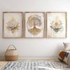 Zen Yoga Meditation Spiritual Vintage Wall Art Poster Print Canvas Painting for Room Home Decor Tree of Life Buddha Lotus Flower